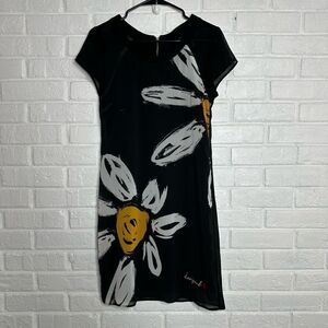 Desigual Daisy Shift Dress Black size Small